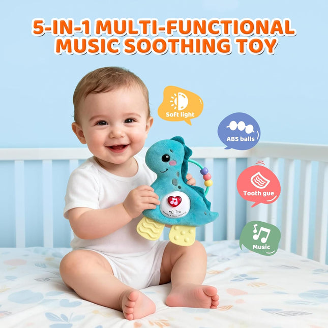 Baby Musical Activity Plush Toy – Sound, Light & Teether, 6–12 Months