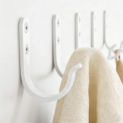 10PCS White Wall Hooks – For Hanging Towels, Coats & Home Organization