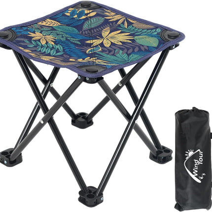 Portable Folding Camping Stool, Lightweight Outdoor Chair for Fishing, Hiking & Beach