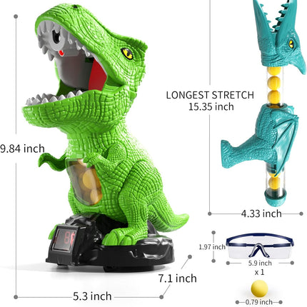 Dinosaur Shooting Game Toy – Light & Sound Scoreboard with 12 Foam Balls