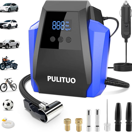 12V 150PSI Tire Inflator, 35L/min Portable Car Air Compressor with Auto Shut-Off