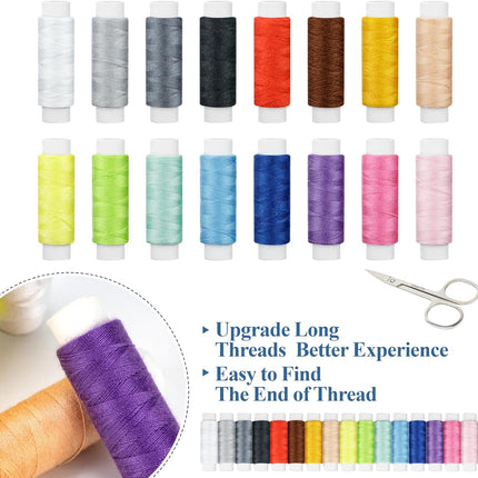 87PCS Sewing Kit with Embroidery Supplies Needles Thread Scissors Set