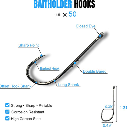 147-Piece Fishing Tackle Kit – Hooks, Bobbers, Sinkers for Bass & Trout