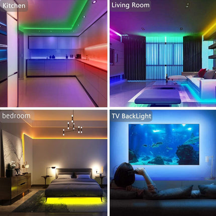 65.6ft RGB LED Strip Lights Colour Changing Kit with 44-Key IR Remote Control