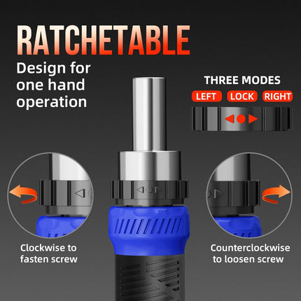 26in1 Ratcheting Screwdriver Set with CRV Bits for Home Bike Computer Repair