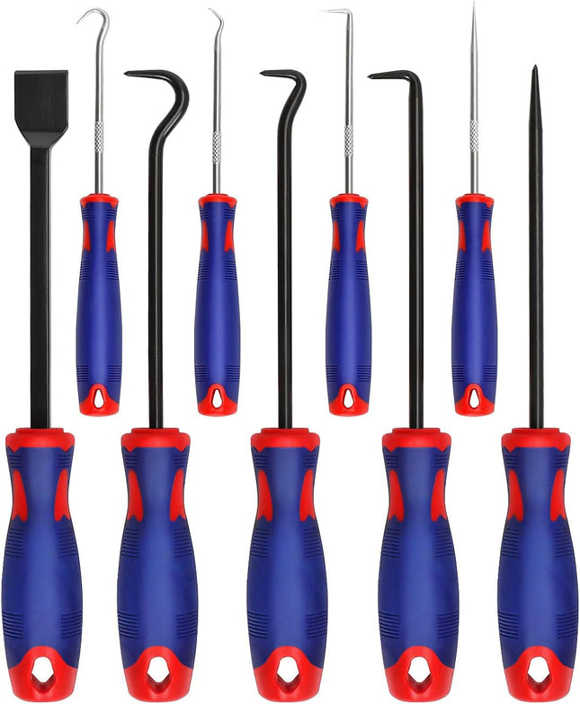 9PCS Precision Pick & Hook Set – Automotive & Electronics Tools with Scraper (W000846A)