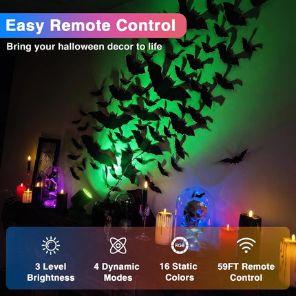 2 Pack 6W RGBW LED Indoor Spotlights with Remote Colour Changing Floor Uplights