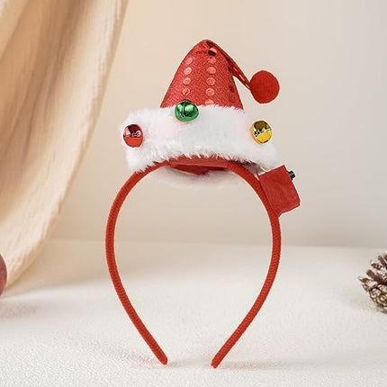 2PCS Merry Christmas Tree Headbands – Cute Santa Hat Hair Accessories