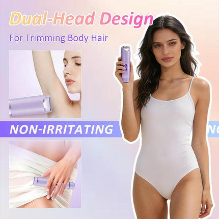 Electric Bikini Trimmer for Women – Waterproof, Gentle, Painless Razor in Purple