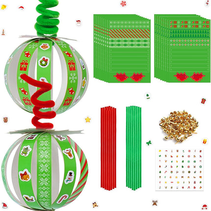 Christmas Ball Craft Kits 48 Sets Sunday School Paper DIY Holiday Crafts