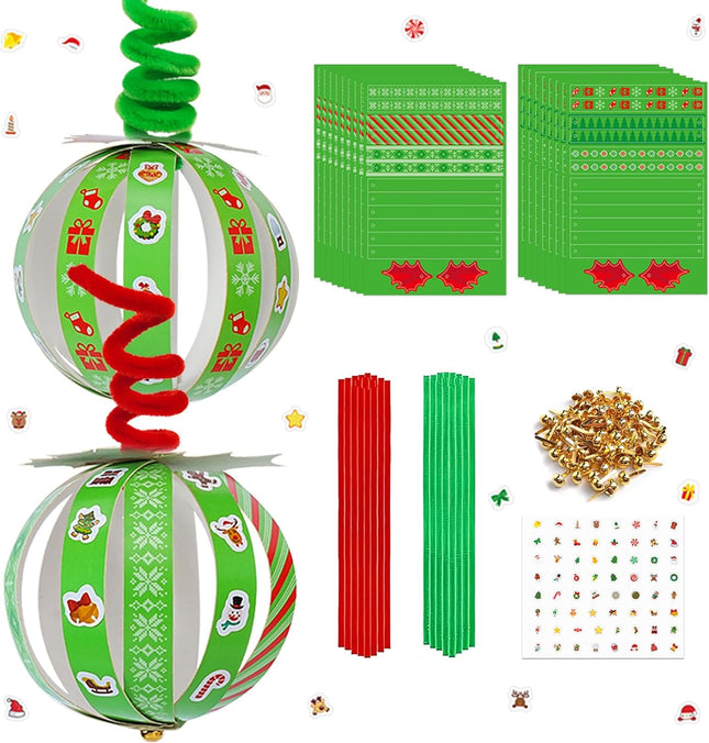 Christmas Ball Craft Kits 48 Sets Sunday School Paper DIY Holiday Crafts