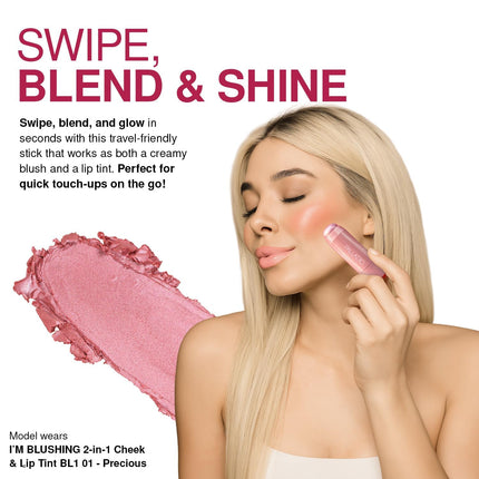 I'm Blushing 2-in-1 Cheek & Lip Tint, Buildable Cream Blush Stick, Dainty Shade