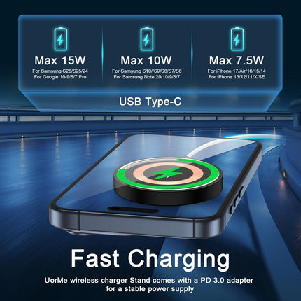 15W Magnetic Wireless Charger Pad for Samsung Galaxy S26/S25/S24 Series