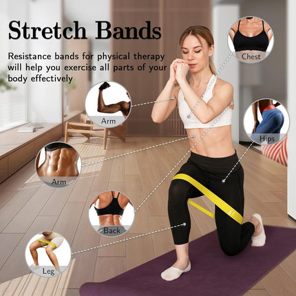 Resistance Bands Set with 5 Levels for Fitness, Yoga & Strength Training