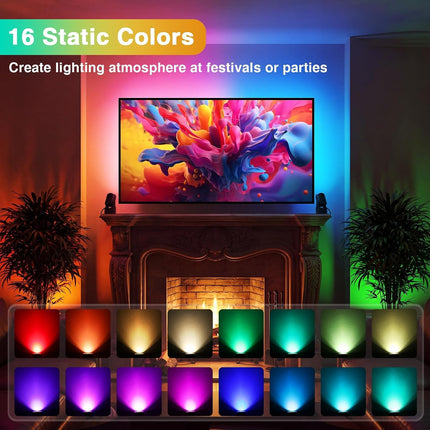 2 Pack 6W RGBW LED Indoor Spotlights with Remote Colour Changing Floor Uplights