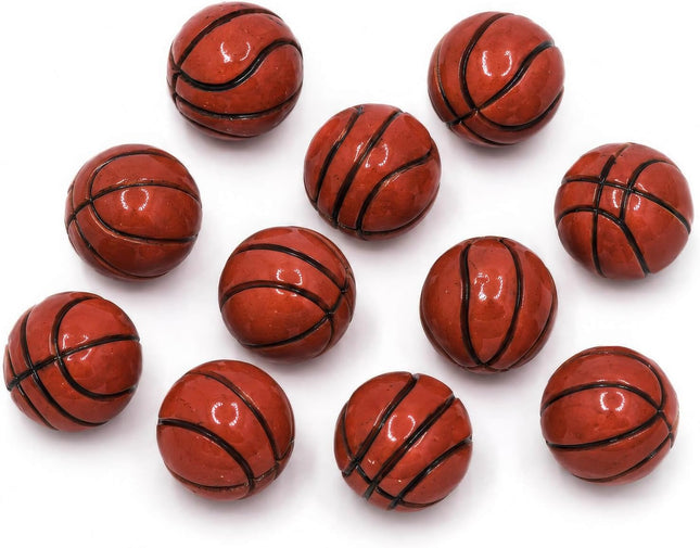 10 Piece Miniature Sports Ball Resin Set, Soccer or Basketball Decor for Models