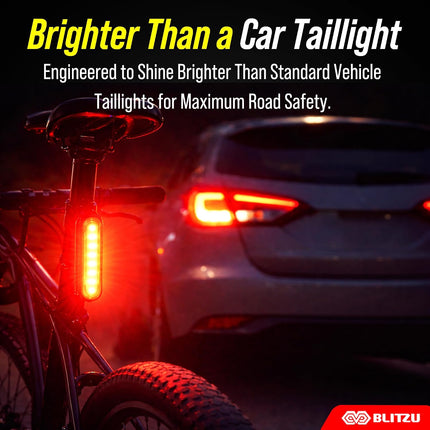 2-Pack USB-C Rechargeable Bike Tail Lights, 4 Modes, Waterproof LED Rear Lights