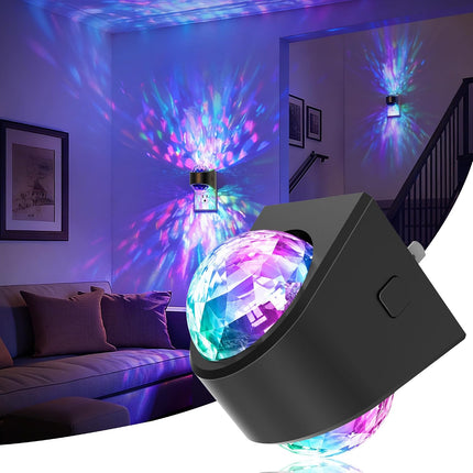Plug-In Star Projector Night Light, RGB Galaxy Light with Sensor for Bedroom Decor