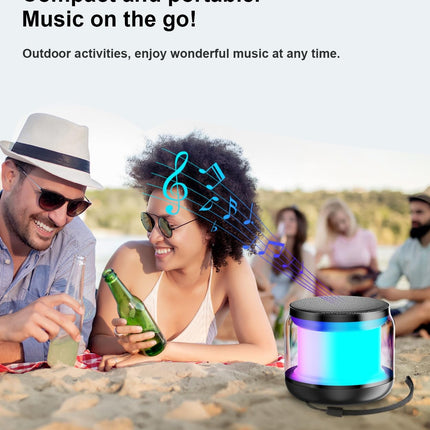Mini Portable Wireless Bluetooth Speaker – TWS, LED Lights & Lanyard, Gift for Kids & Adults