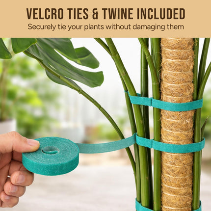 2-Pack Moss Poles – 28” Monstera Plant Supports for Climbing Indoor Plants