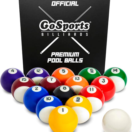 16 Pc Pool Balls Set 57mm, Regulation Resin Billiard Balls for Pool Table