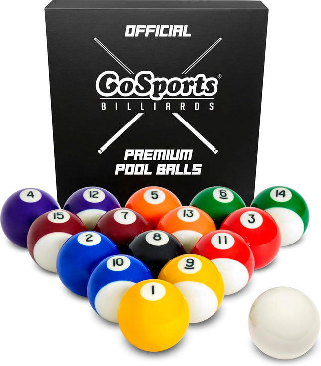 16 Pc Pool Balls Set 57mm, Regulation Resin Billiard Balls for Pool Table
