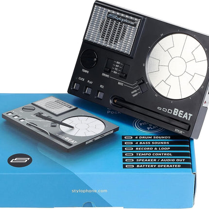 Beat Compact Stylus Drum Machine – 4 Drum Kits & 4 Bass Sounds, Loop Maker