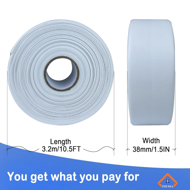 Professional Waterproof Sealing Tape – Toilet, Tub, Wall Edge, White