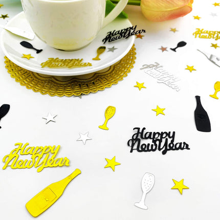 2026 New Year Confetti Glitter Metallic Foil Table Scatter Party Decor
