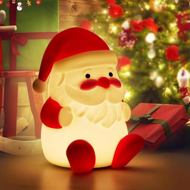 LED Cute Christmas Night Light – Dimmable Touch Lamp for Kids Nursery