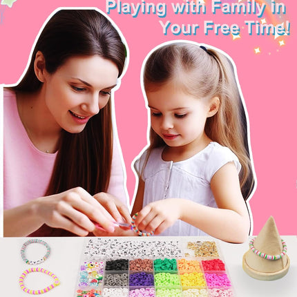 5000PCS Polymer Bracelet Kit – DIY Jewelry Making for Kids Age 6–13