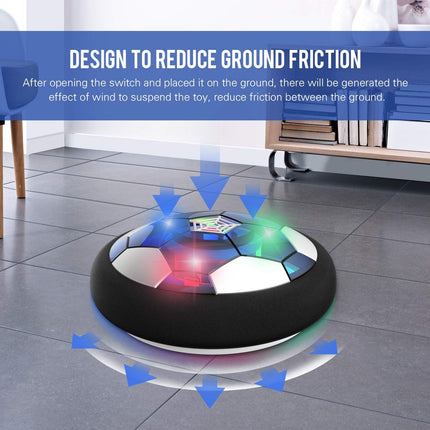 Hover Soccer Ball Air Powered LED Floating Indoor Outdoor Kids Training Toy