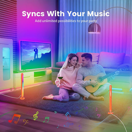 Smart LED Light Bars for TV, Gaming & Room Decor with Double Light Beads