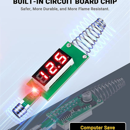 Automotive Test Light – 3-80V LED Digital Voltage Display, Circuit Tester, Extra Probe