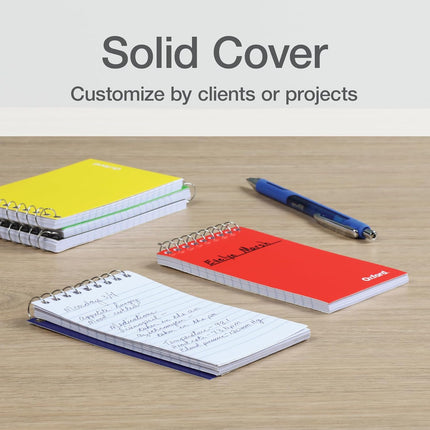 Spiral Memo Pads – 3x5 Pocket Notepad, College Ruled, Assorted Colors, 75 Sheets, 5 Pack