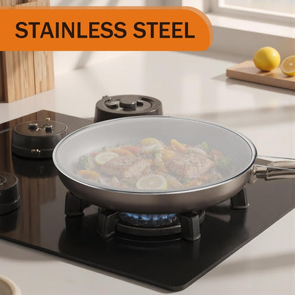 13" Stainless Steel Splatter Guard, Grease Screen for Frying Pans, Pots & Skillets