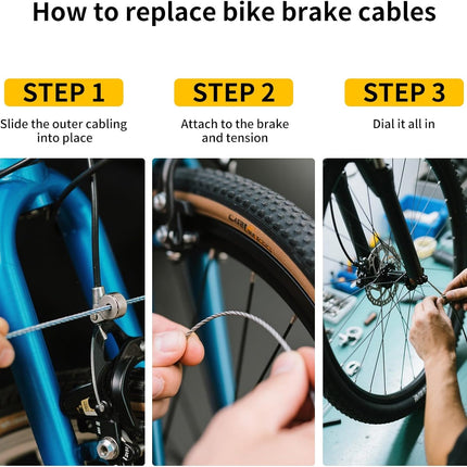 3M 5mm Bike Brake Cable Housing, Lined Bicycle Brake & Gear Wire Replacement, Black