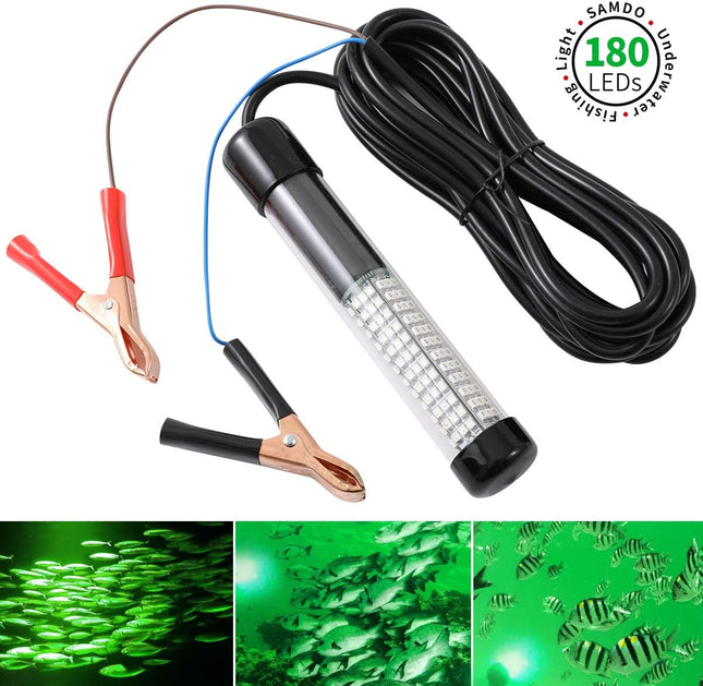 12V LED Underwater Fishing Light, 1080 Lumens IP68 Night Fishing Lamp