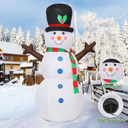 6 FT Blow-Up Snowman – Holiday Inflatable for Yard, Garden, or Party Use