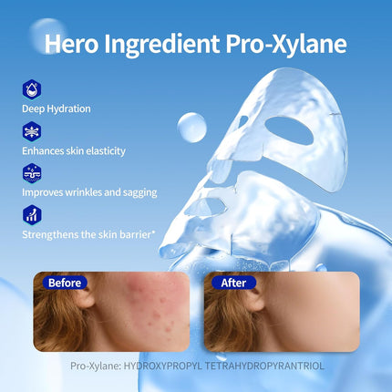 3D Contoured Carnosine Face Mask – Wrinkle Repair & Deep Hydration