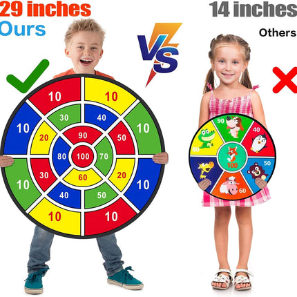 29" Large Dart Board for Kids with Sticky Balls, Indoor & Outdoor Game