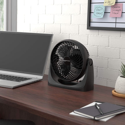 Air Circulator Desk Fan – 3 Speeds, 90° Tilt, 35W, Black, Home & Office