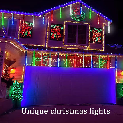LED Meteor Shower Rain Lights – 12" Xmas Party Decorations Outdoor