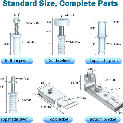 Bifold Door Hardware Repair Kit – Sliding Closet Door Replacement, 1 Pack