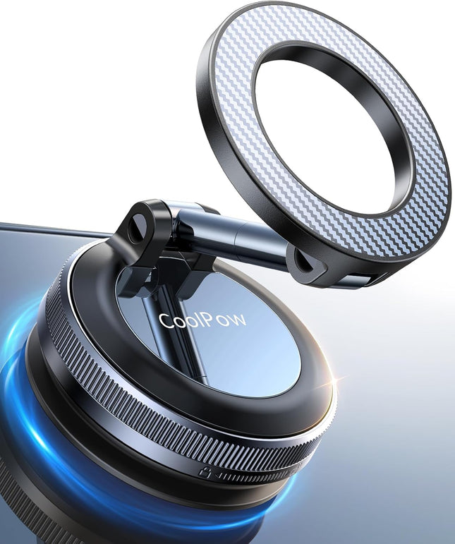 Magnetic Car Phone Holder, Vacuum Suction MagSafe Mount for iPhone 17/16