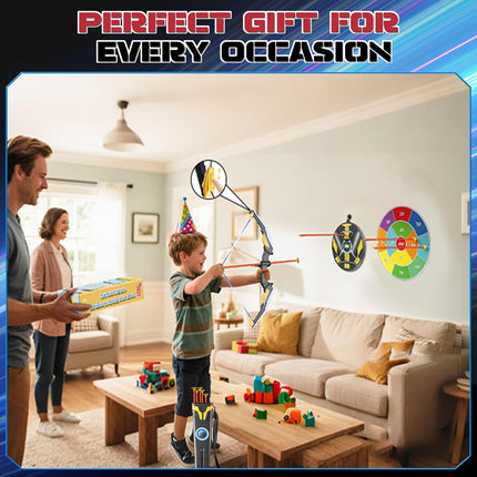 Light Up Archery Set for Kids – Bow, 10 Arrows & 2 Targets, Indoor/Outdoor