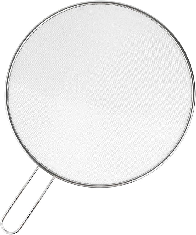 13" Stainless Steel Splatter Guard, Grease Screen for Frying Pans, Pots & Skillets