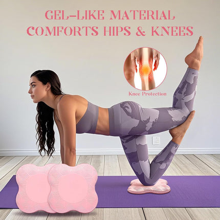 Yoga Knee Pads 2 Pack, Extra Cushion Foam for Kneeling & Exercise Support