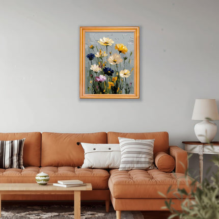 Wildflower Paint by Numbers Kit for Adults, 16x20in Canvas, DIY Acrylic Painting