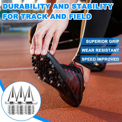 90PCS Running Shoe Spikes – 1/4" Track & Cross Country Stainless Steel
